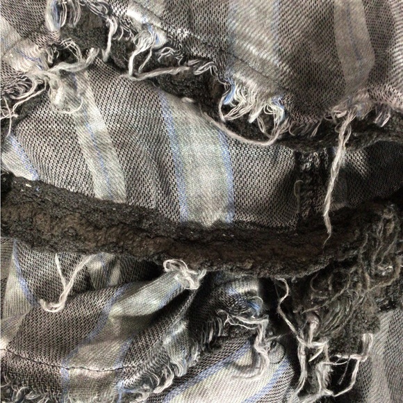 Free People Gray Plaid Skirt - Size 6 - Picture 8 of 8